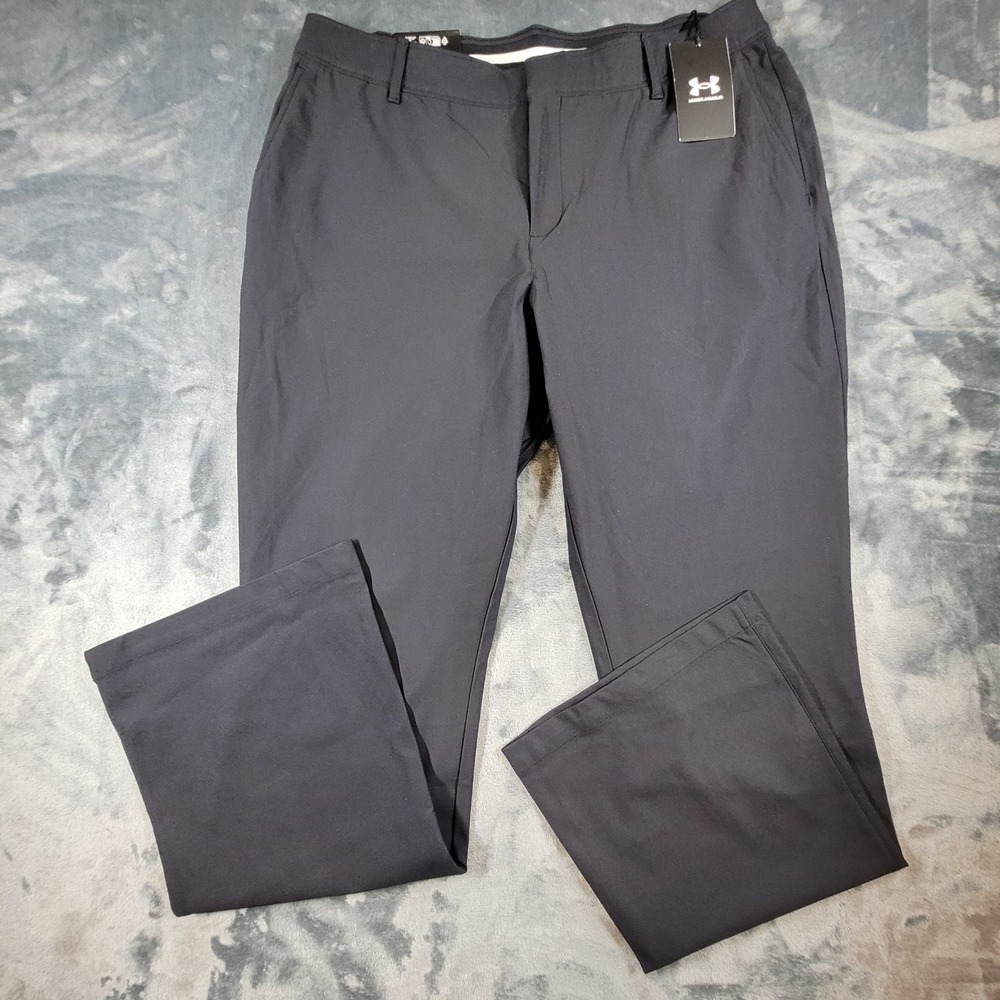 Under Armour Drive Slim Flare Golf Pants Womens 16 Black‎ 1387150 NWT